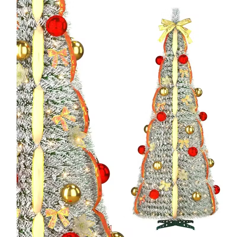 Árbol de Navidad Retráctil con Luces LED