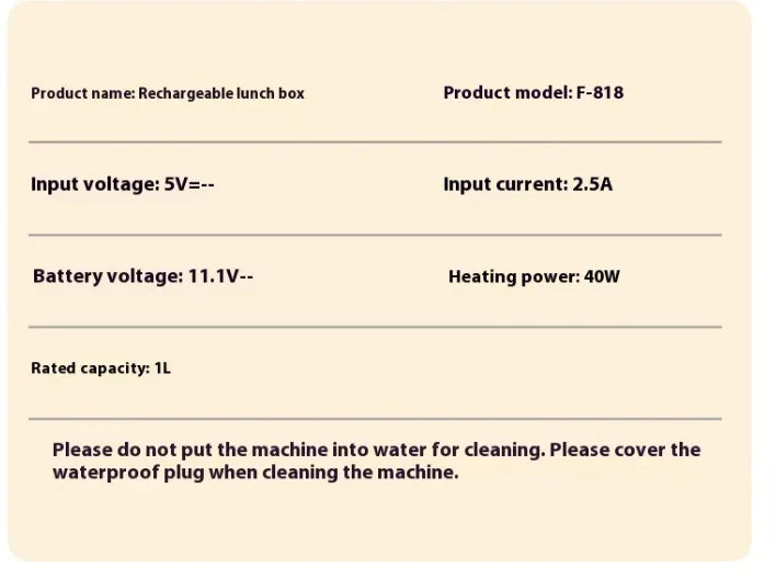 InnovaHeat™ LunchBox XL  Fiambrera térmica eléctrica portátil