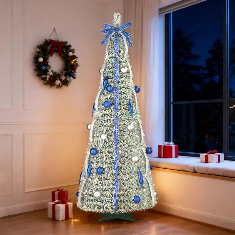Árbol de Navidad Retráctil con Luces LED