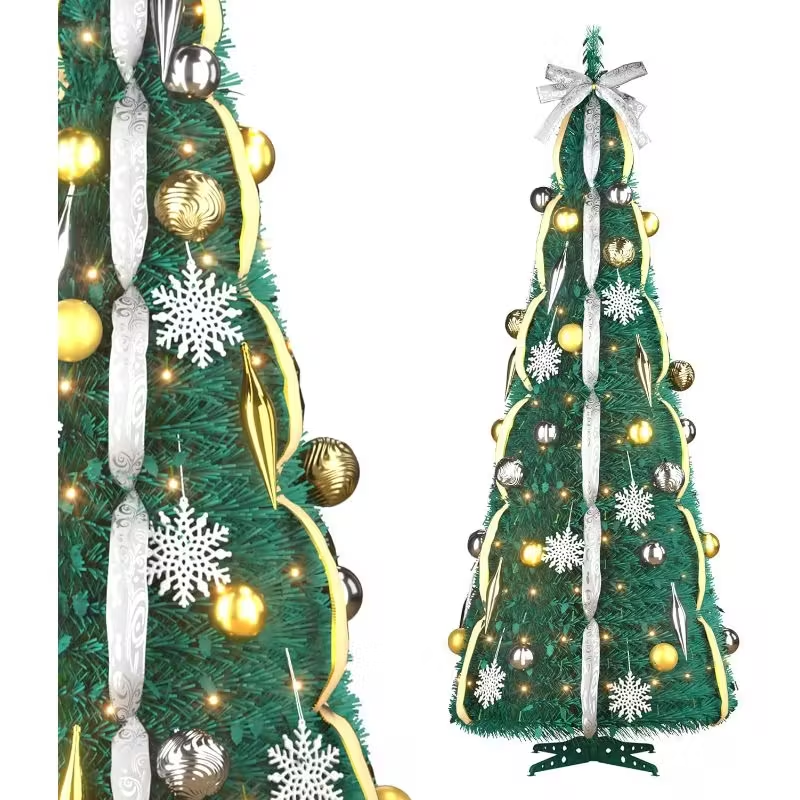 Árbol de Navidad Retráctil con Luces LED